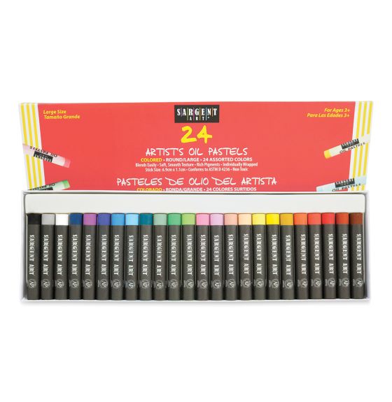 Ensemble de 24 pastels à l'huile grand format Sargent Art® - Boîte de 24