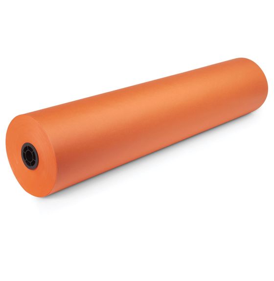 Rouleau de papier kraft à double finition (50 lb), 91 cm x 305 m (36" x 1000') - Orange