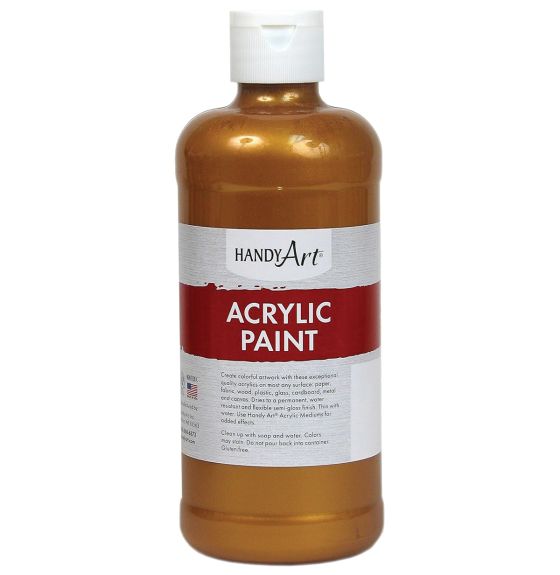 Handy Art® Metallic Acrylic Paint - 473 mL (16 oz) - Treasure Gold