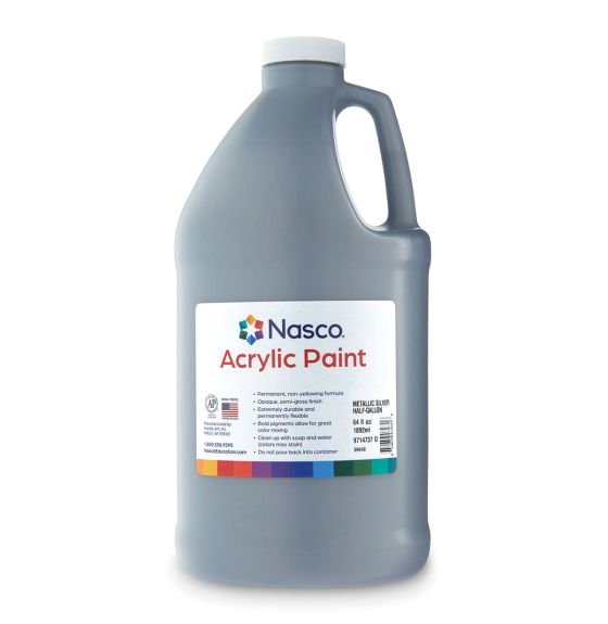 Handy Art&reg; Metallic Acrylic Paint - 1.9 L (64 oz) - Silver