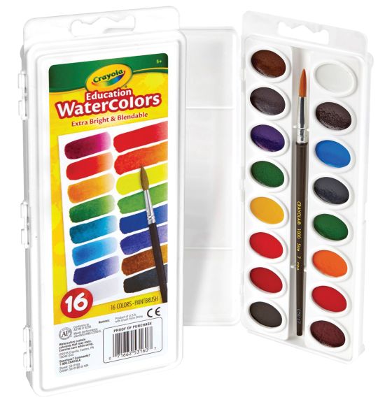 Crayola® Educational Watercolours - Set of 16