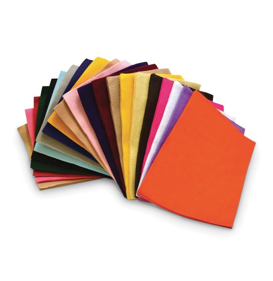 Feuilles de feutrine polyester, 23 cm x 30,5 cm (9" x 12") - Paquet de 100