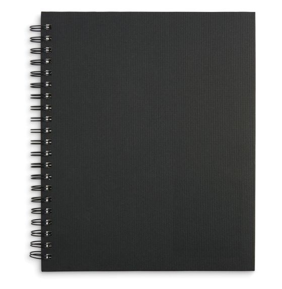 Cahier à croquis à couverture rigide et reliure spirale SI Manufacturing, 22 cm x 28 cm - 80 pages, 65 lb