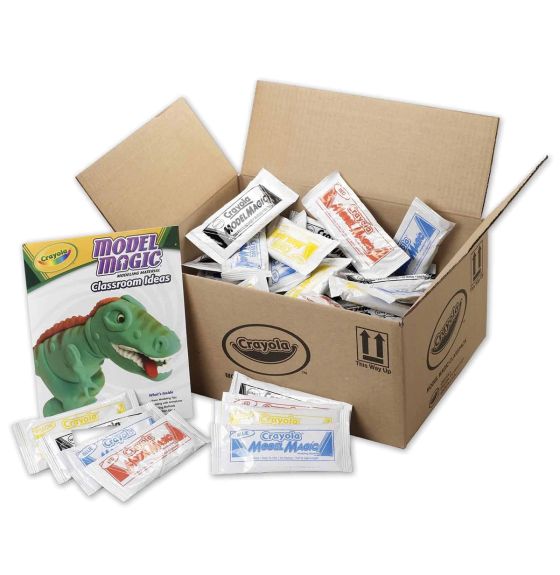 Pâte à modeler Model Magic® de Crayola® pour la classe - Boîte de 75 sachets de 28 g (1 oz) - Couleurs primaires