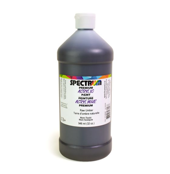 Peinture acrylique Spectrum, 946 ml (32 oz), de qualité supérieure - Terre d'ombre