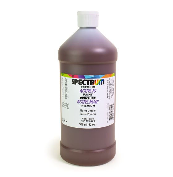Spectrum Premium Acrylic Paint - 946 mL (32 oz) - Burnt Umber