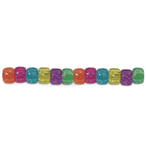 Paquet de 1660 perles pony - Couleurs de gelée scintillante