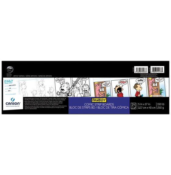 Bloc de planches pour bandes dessinées Canson® Fanboy™, 14 feuilles, 150 lb - 13 cm x 43 cm (5" x 17")