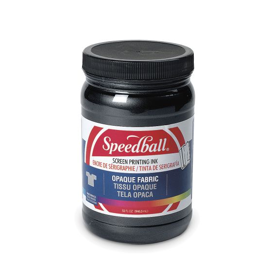 Encre de sérigraphie Speedball® pour tissu opaque - Pot de 946 ml (32 oz) - Perle noire