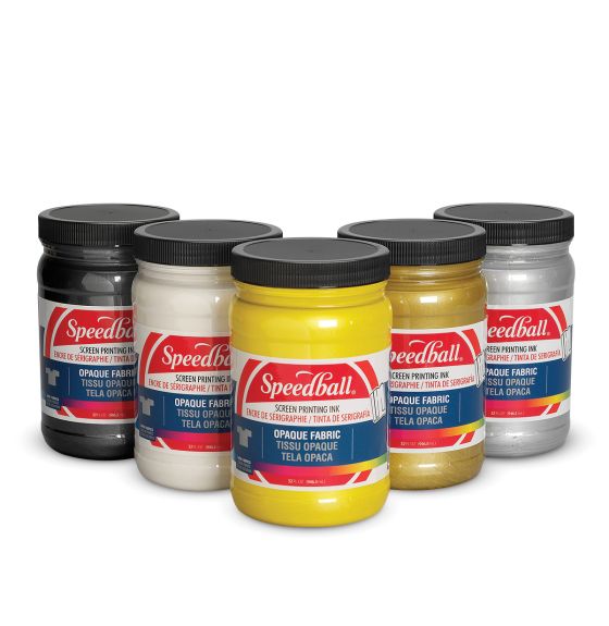 Speedball&reg; Opaque Fabric Screen Printing Ink - Precious Metal Tones Set of 5