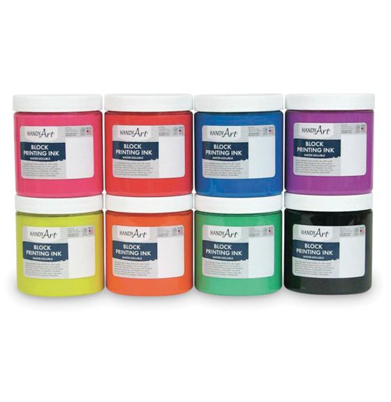Handy Art Block Fluorescent Ink - Set of 8, 8 oz.