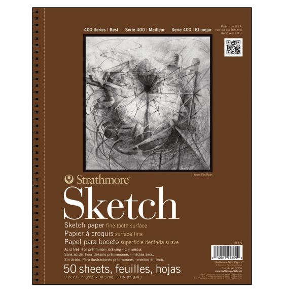 Strathmore&reg; 400 Series Sketchbook - 50 - 9" x 12" Sheets - 60 lb.