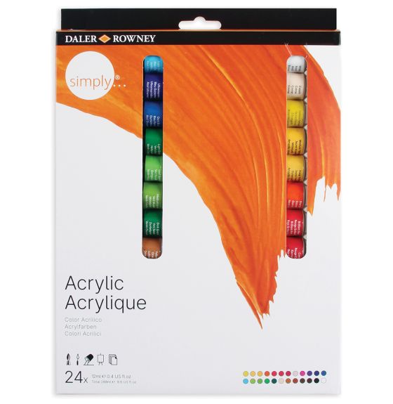 Simply Acrylic Set of 24 - 12 ml. Tubes
