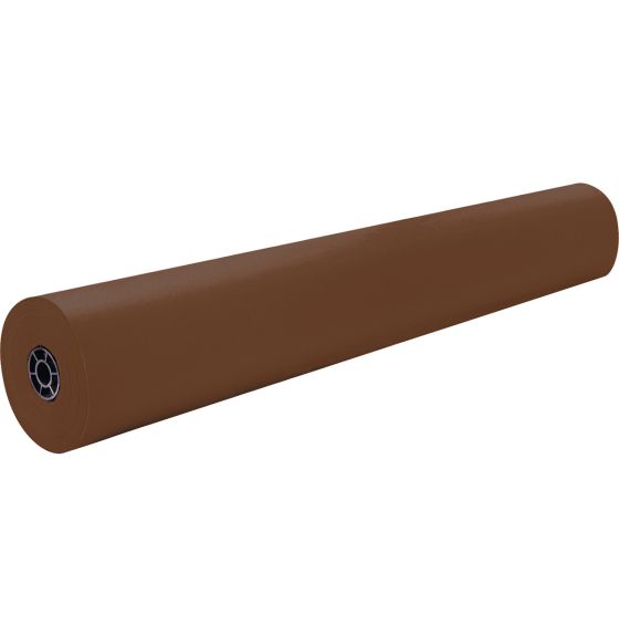 Pacon&reg; Rainbow&reg; coloured Kraft Duo-Finish&reg; Paper Rolls - 40 lb. - Brown - 36" x 1000 ft.