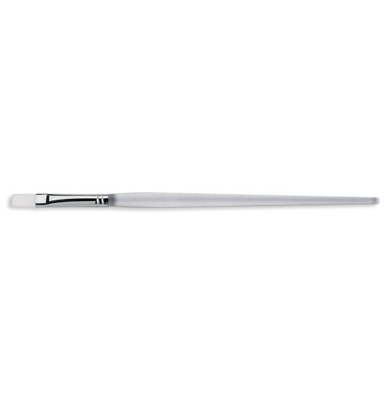 Royal Brush® Clear Choice Brush - White Taklon Short Handle - Flat - Size 10