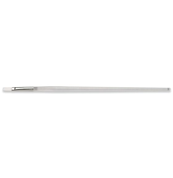 Royal Brush® Clear Choice Brush - White Taklon Long Handle - Flat - Size 8