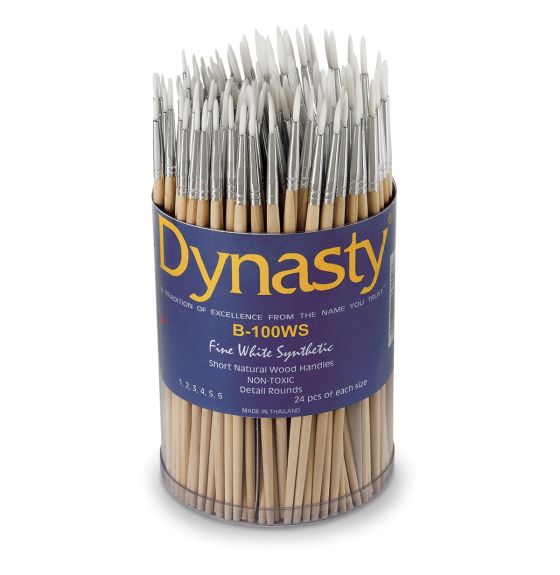Dynasty® B-100WS Assorted Round Brushes - Set of 144