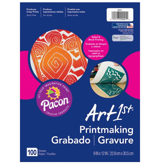 Papier pour la linogravure Pacon®, 100 feuilles - 9" x 12"