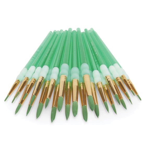 Royal & Langnickel&reg; Big Kid's Choice&trade; Taklon Round Brush Classroom Value Pack - Set of 24