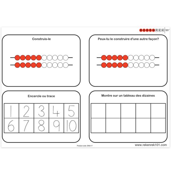 Rekenrek101® Early Number Sense 1 - Pack of 30 - French