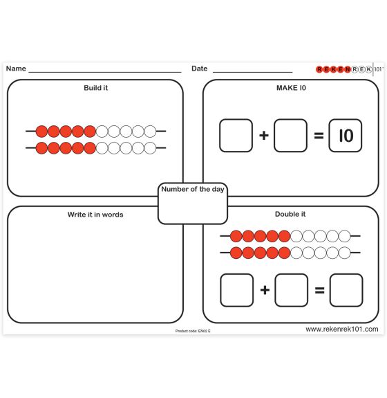 Rekenrek101® Early Number Sense 2 - Pack of 30 - English