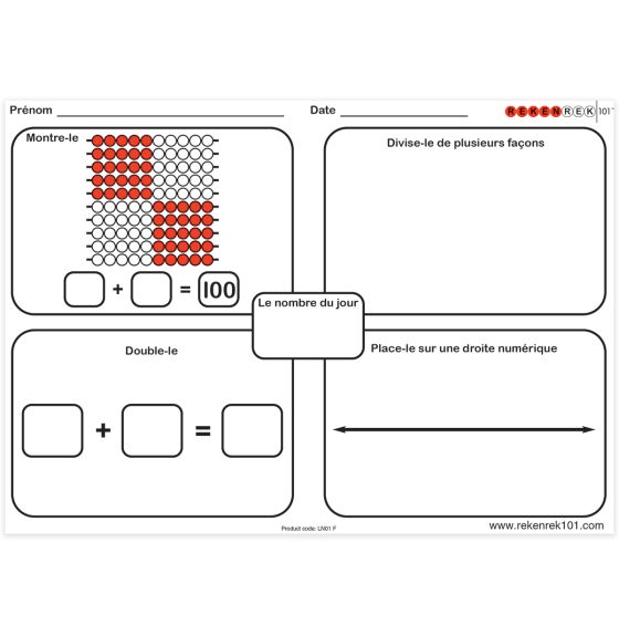 Rekenrek101® Late Number Sense 2 - Pack of 30 - French