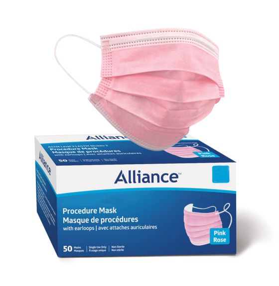 Level 1 Face Mask with Ear Loops - Pack of 50 - Pink