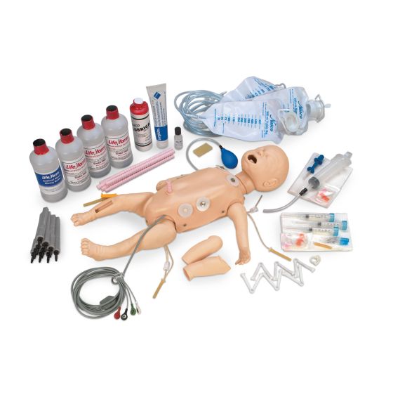 Deluxe Complete Infant CRiSis Manikin with Interactive ECG Simulators