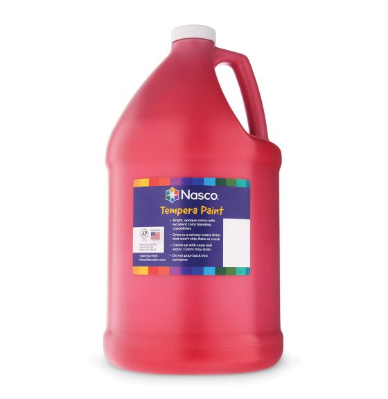 Nasco&reg; Tempera Paint - 3.78L (128 oz) - Red