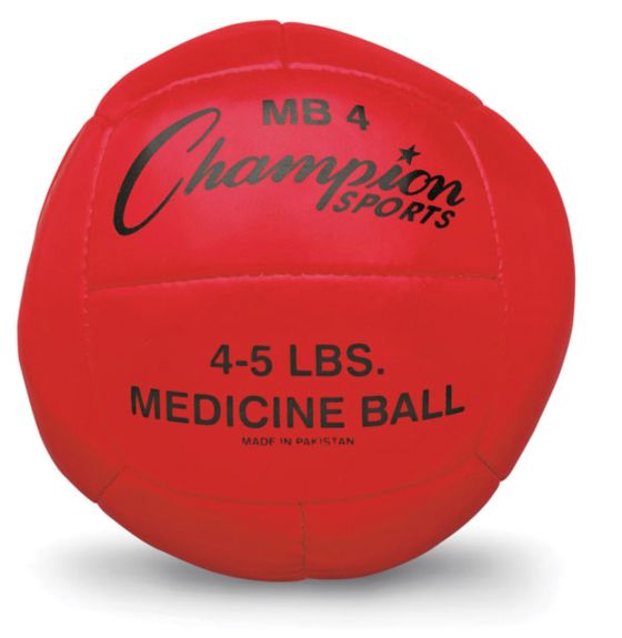 Médecine-ball 2 Kilos en cuir - rouge