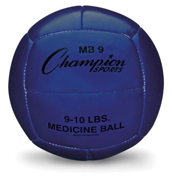 Médecine-ball 4 Kilos en cuir - bleu