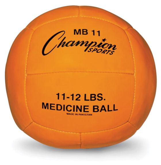 Médecine-ball 5 Kilos en cuir - orange