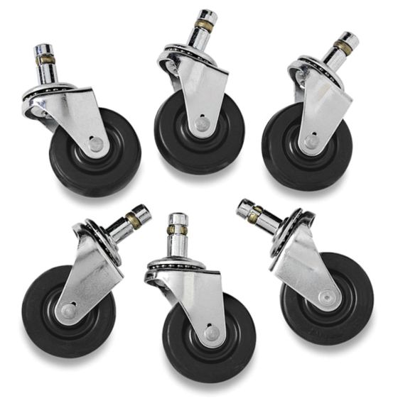 Ensemble de 6 roulettes robustes pour les planches à roulettes "Connect-A-Scooters"