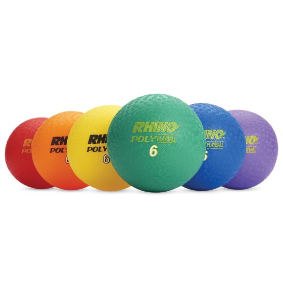 Balles RHINO Poly pour terrain de jeux, 15,2 cm (6") - Ensemble de 6
