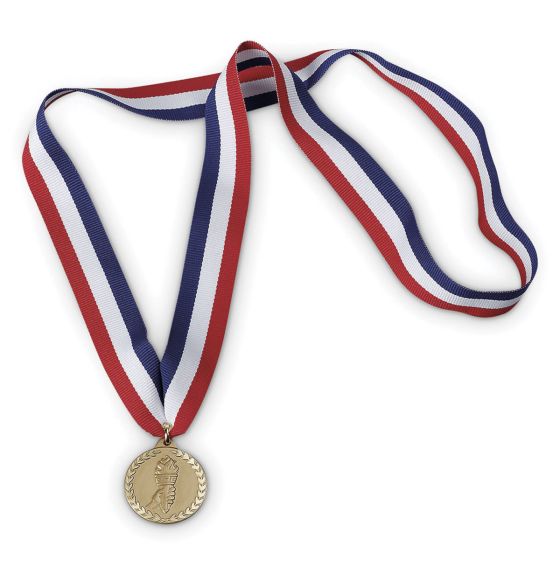 Classic Achievement Medallions with Presentation Ribbon - Gold