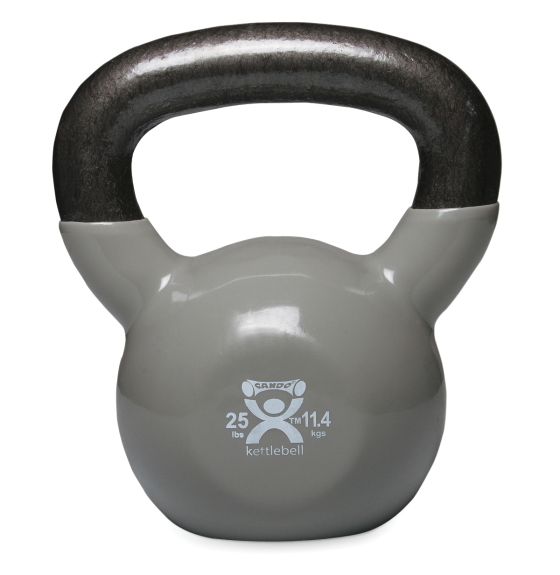 Cando® Kettlebell - 25 lbs. - Silver