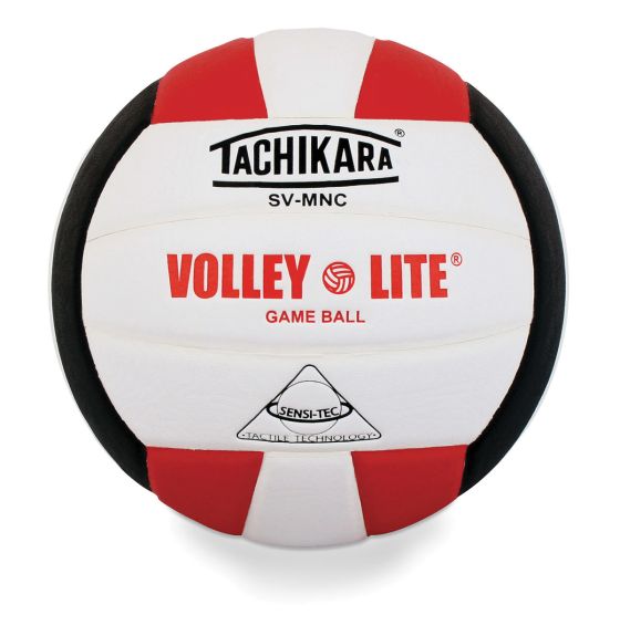 Ballon de volleyball Tachikara® SV-MNC Volley-Lite® - Rouge, blanc et noir