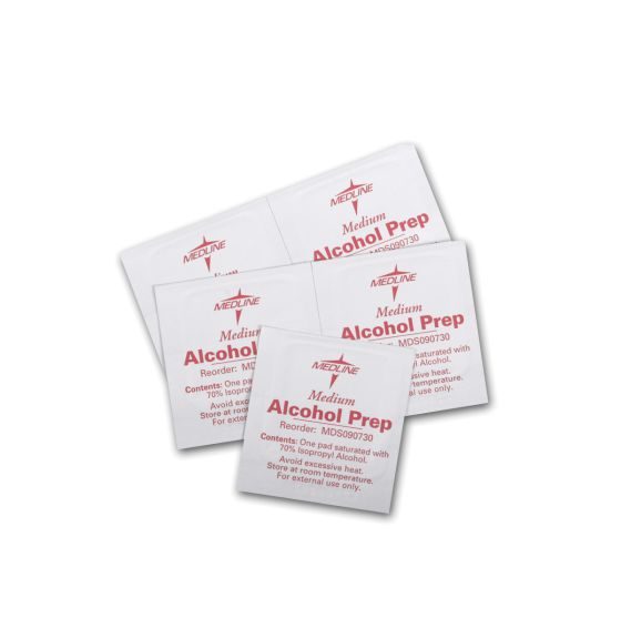 Tampon d'alcool préparé - Boîte de 200