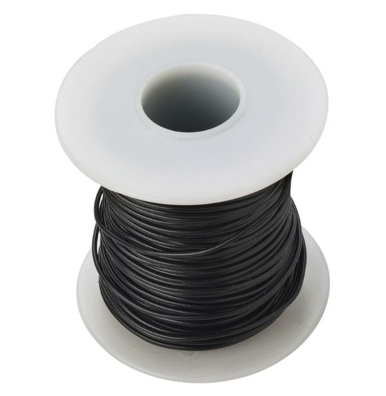 PVC Covered Copper Connecting Wire - 10 oz Roll, 22 Gauge - Black