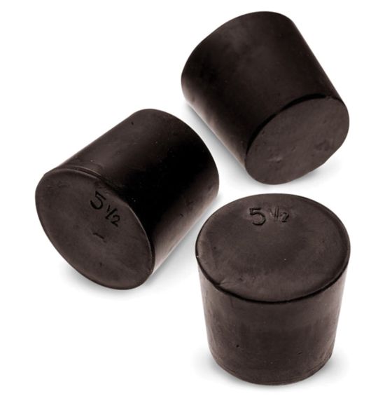 Rubber Stoppers, Solid - Size 5 1/2