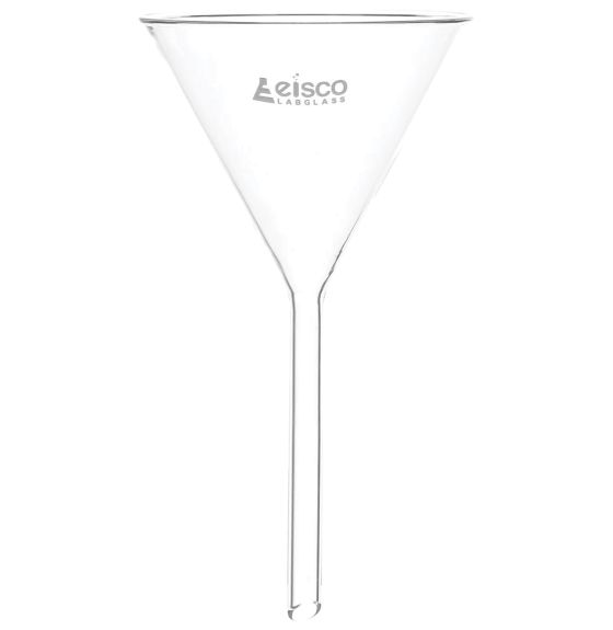 Entonnoir en verre, 58° d'angle, tige courte - 75 mm