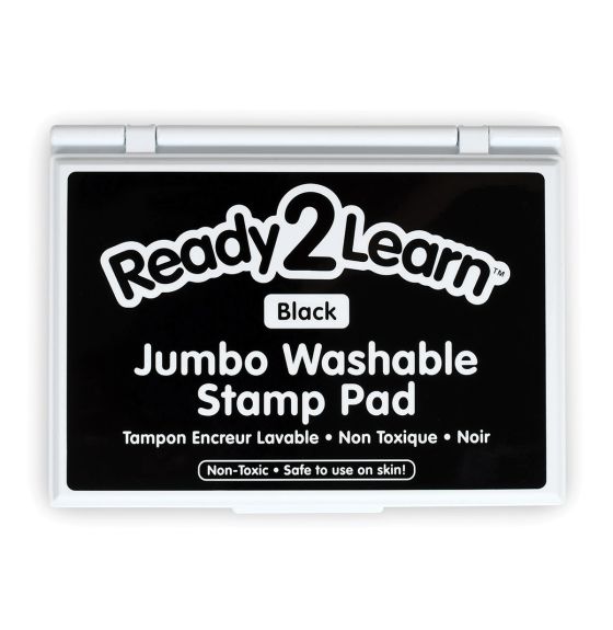 Tampon encreur lavable géant - 10,5 cm x 15,9 cm (4⅛" x 6¼") - Noir