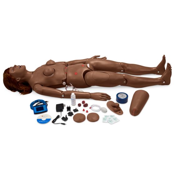 Mannequin sophistiqué Susie® de Gaumard® pour RCR et soins infirmiers - Peau foncée