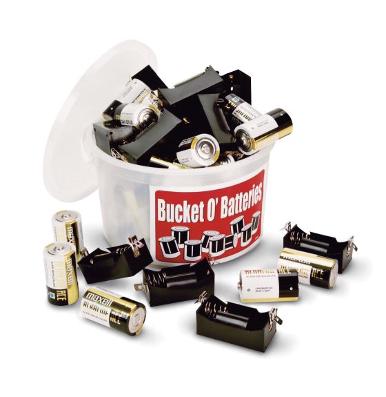 NASCO Bucket O'Batteries with Holders
