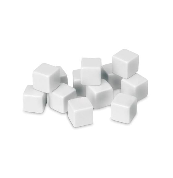 White Blank Dice Cubes - 16 mm