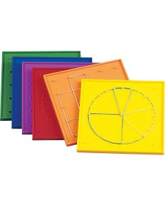 Rainbow Coloured Geoboards - Set of 6