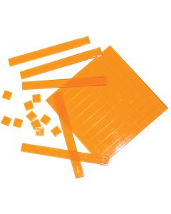 Blocs de base 10 orange pour le rétroprojecteur (31 pièces)