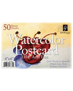 Paquet de 50 cartes postales en papier aquarelle Jack Richeson - 135 lb - 10 cm x 15 cm (4" x 6")