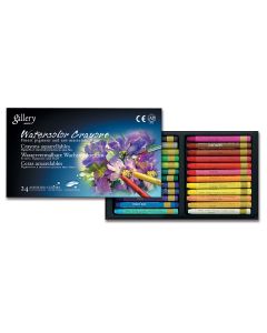 Mungyo&reg; Gallery Watercolour Crayons - Assorted Colours, Set of 24