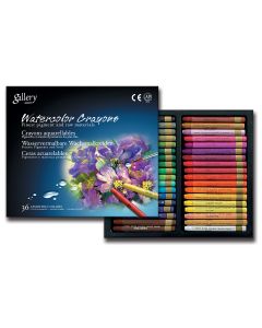 Mungyo&reg; Gallery Watercolour Crayons - Assorted Colours, Set of 36